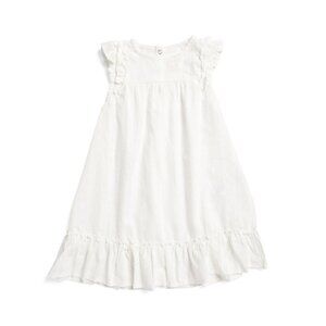 ETTIE + H White Girls Sleeveless Eyelet Dress